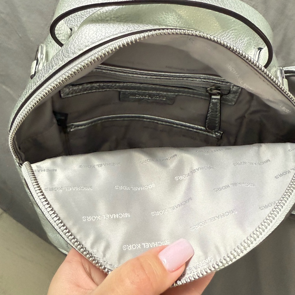 Michael Kors Silver Backpack - Picture 6 of 6
